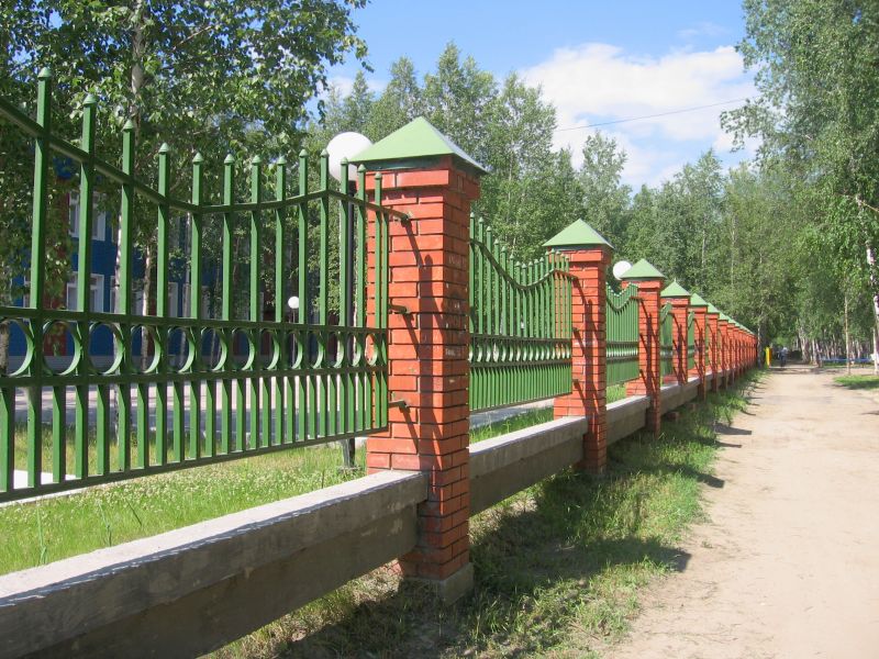 Gothic Iron Fence Installation