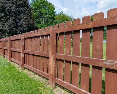 Wooden Dog Fence Installation